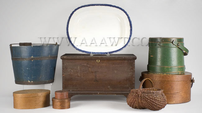 Shaker Boxes, Firkin, Pails, group view
